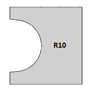 HW Profilmesser "Halbstab", 30x27x2mm, R10