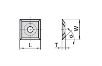 HW Vorschneider 4-schneidig, 30°, 14.6x14.6x2.5mm, KCR08