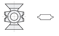HW Wendekantenmesser MEC - System LEITZ, 15x20x7.3mm, R2, KM12/3