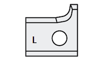 HW Radius-Wechselmesser, 14.5x14.5x2mm, R2, L