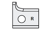 HW Radius-Wechselmesser, 14.5x14.5x2mm, R2, R