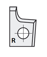 HW Radius-Wechselmesser, 12x18x2mm, R2, R