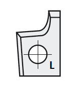 HW Radius-Wechselmesser, 12x18x2mm, R3, L