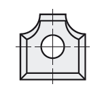 HW Doppel - Radius - Wendeplatte, 12x12x1.5mm, R2