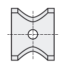 HW Doppel - Radius - Wendeplatte, 13x16x2mm, R4