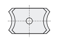 HW Abrundziehklingen, 12x20x2mm, R1