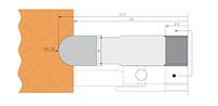 HW Profilmesser "Hohlkehle", R20