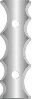 HW Profilmesser, 50x16x2mm, TOPCUT, zu Abrundfräser R4/R6/R8/R10