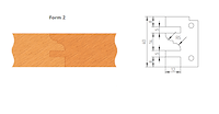 HW Profilmesser zu Konterprofilfräser Form 2, 40x26x2mm