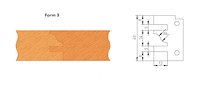HW Profilmesser zu Konterprofilfräser Form 3, 40x26x2mm