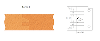 HW Profilmesser zu Konterprofilfräser Form 4, 40x26x2mm