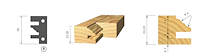 HW Profilmesser zu Konterprofilfräser Profil B, 40x25x2mm