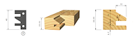 HW Profilmesser zu Konterprofilfräser Profil C, 40x25x2mm
