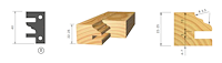 HW Profilmesser zu Konterprofilfräser Profil D, 40x25x2mm