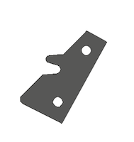 HW Profilmesser 45°, 'Softline', 43x23x2mm, zu Gehrungsverleimfräser