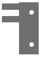 HW Profilmesser für Innentüren, 45x29x2mm