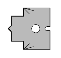HW Profilmesser, 16x24.5x2mm, zu Kantengetriebefräser 1