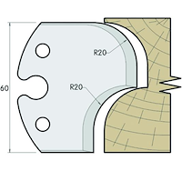 SP Profilmesser, 60mm, Nr. 619