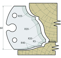 SP Profilmesser, 60mm, Nr. 620