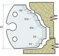 SP Profilmesser, 60mm, Nr. 621