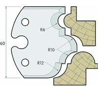 HS Profilmesser, 60mm, Nr. 601