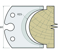 HS Profilmesser, 60mm, Nr. 608