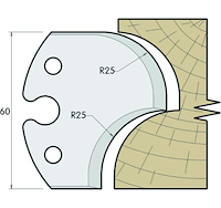 HS Profilmesser, 60mm, Nr. 611