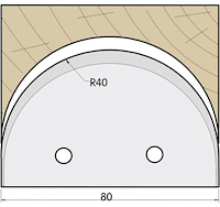 HS Profilmesser, 80mm, Nr. 803