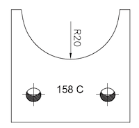 SP Profilmesser SATURN, 48mm, Nr. 158C