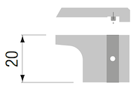 Stützplatte f. Hobelkopf, R3-R10, oben