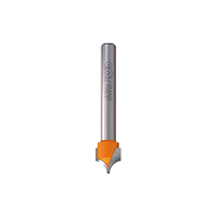 HW Profilfräser, D=10mm, D1=1.3mm, R=5mm, NL=10mm, GL=50mm, Profil E, S=6.35mm