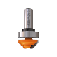 HW Tauchprofilfräser mit Anlauflager schaftseitig, D=19mm, R=4mm, NL=13mm, GL=51.1mm, S=6.35mm
