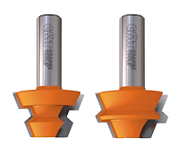 HW Gehrungsverleimfräserset, D=37.3mm, NL=22.2mm, GL=60.3mm, PT=9.5-19mm, A=22.5°, S=12.7mm