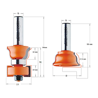 Fensterrahmen Fräser Set, D1=38mm, NL=17.5mm, GL=56mm, S=12mm + D=35mm, NL=35mm, GL=84mm, S=12mm