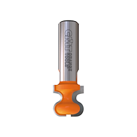 HW Griffmuldenfräser, D=19.05mm, D1=9.5mm, PT=14mm, NL=19.05mm, R=4.76mm, R1=2.4mm, GL=57.2mm, S=12.7mm