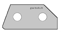 HW Positiv-Vorschneider unten zu WPL Falzfräser (C414), 26x12x2mm