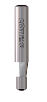 VHM Bündigfräser mit Kombischneiden Z1, ø6mm, NL=6.0mm, GL=38.1mm, A=7°, S=6mm, R