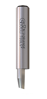 VHM Bündigfräser mit Kombischneiden Z1, ø6.35mm, NL=9.5mm, GL=38.1mm, A=0° - 10°, S=6.35mm, R