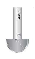 HW Hohlkehlfräser R6.35, Z2, D=12.7mm, NL=17mm, GL=49mm, S=8mm, R