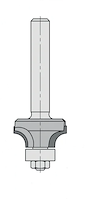 DP Abrundfräser R5 mit Kugellager, D=23mm, NL=6.1mm, GL=65mm, S=8mm, R