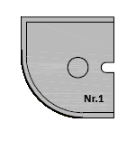 HW Profilmesser Nr.1, 19.5x19x2mm, für Gesimsfräser