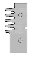 HW Profilmesser unten zu WPL Verleimfräser verstellbar "Softline" (C105), 50x24x2mm