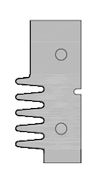 HW Profilmesser oben zu WPL Verleimfräser verstellbar "Softline" (C105), 50x24x2mm