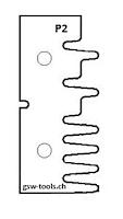 HW Profilmesser P2 oben zu WPL Verleimfräser (C195-NR), 50x25x2mm