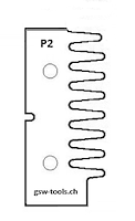 HW Profilmesser P2 unten zu WPL Verleimfräser (C195-NR), 50x25x2mm