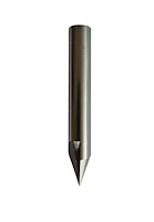 VHM Schriftenfräser 45°, D=0.1/8mm, NL=9.6mm, GL=55mm, S=8mm, Z2, R