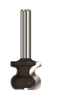 HW Griffmuldenfräser, D=19mm, NL=17.5mm, R=4.75mm, R1=2.4mm, S=8mm, R