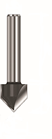 HW V-Nut und Schriftenfräser 90°, Z2, D=6.35mm, NL=9.5mm, S=8mm, R