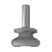 HW Griffmuldenfräser, D=47.6mm, D1=24mm, PT=22mm, NL=28.5mm, R=6.35mm, R1=3.2mm, GL=66.6mm, S=12mm